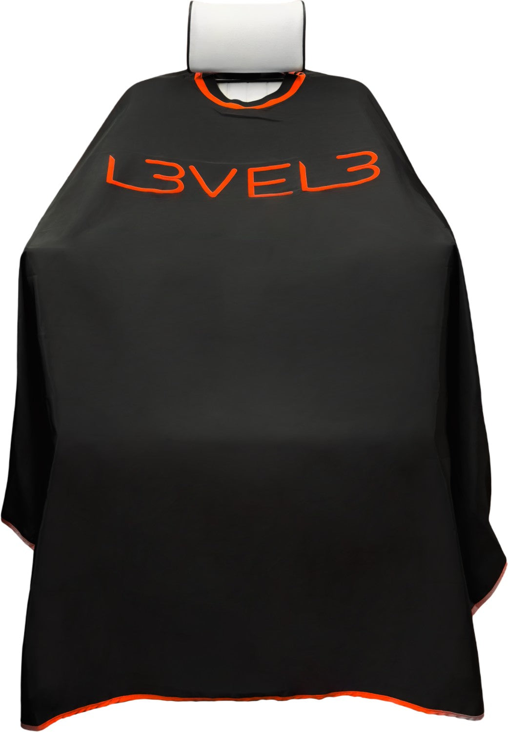 L3VEL3 Umhang mit Gummikragen Schwarz mit rotem Rand