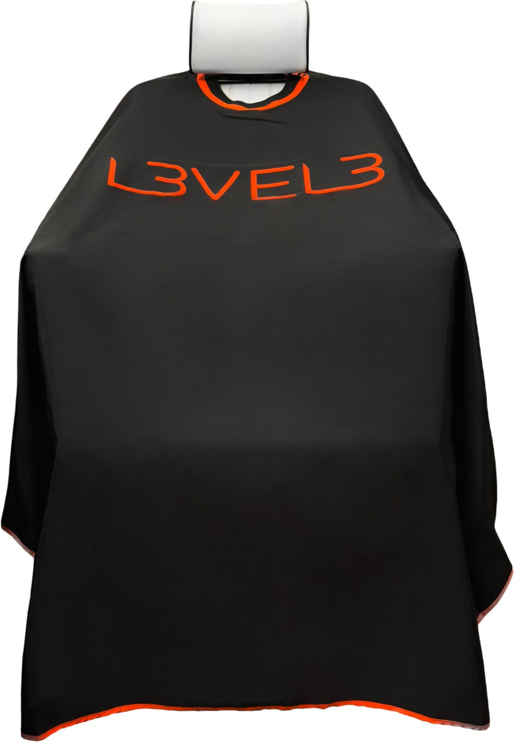 L3VEL3 Umhang mit Gummikragen Schwarz mit rotem Rand