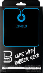 L3VEL3 Umhang mit Gummikragen Schwarz mit blauem Rand