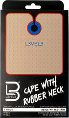 L3VEL3 Umhang mit Gummikragen Beige mit rotem Rand