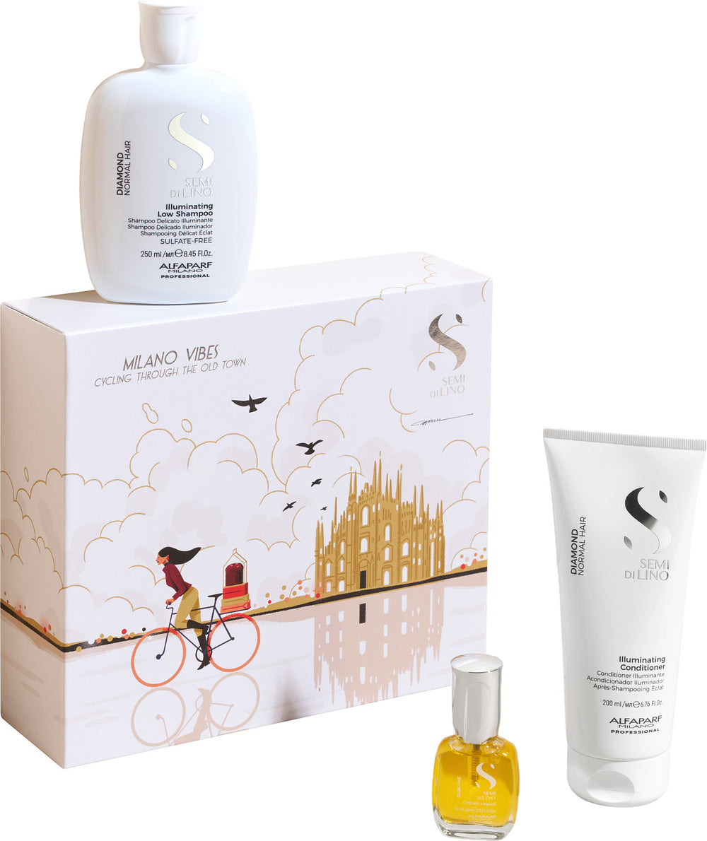 Alfaparf Milano Geschenkset Semi di Lino Diamond Kit
