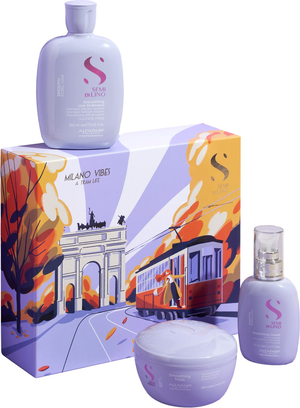 Alfaparf Milano Geschenkset Semi di Lino Smooth Kit