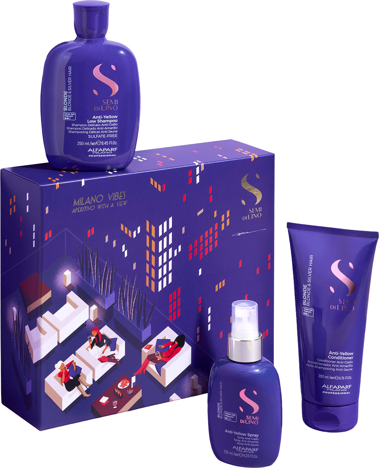 Alfaparf Milano Geschenkset Semi di Lino Blonde Kit
