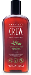 American Crew 3 in 1 Tea Tree Shampoo Conditioner & Bodywash
