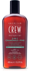 American Crew 3 In 1 Chamomile & Pine 450 ml
