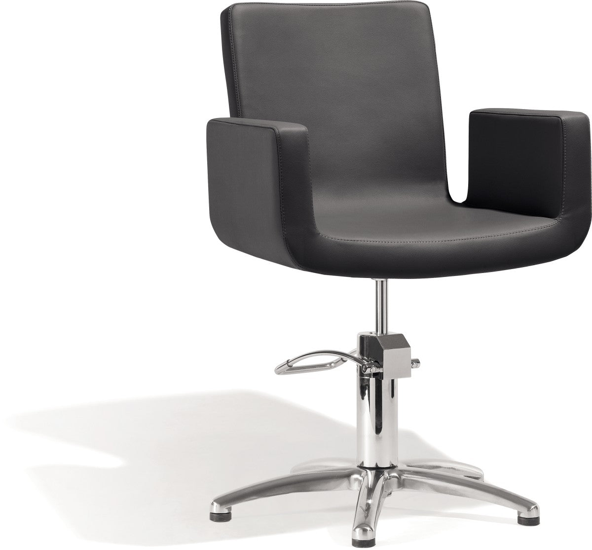 Sibel Attractio Friseurstuhl Schwarz mit 5 Stern Basis