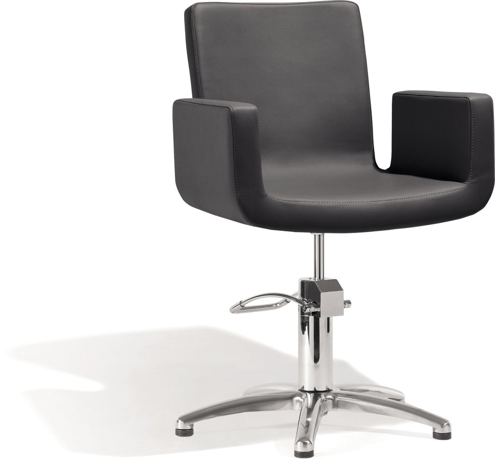 Sibel Attractio Friseurstuhl Schwarz mit 5 Stern Basis