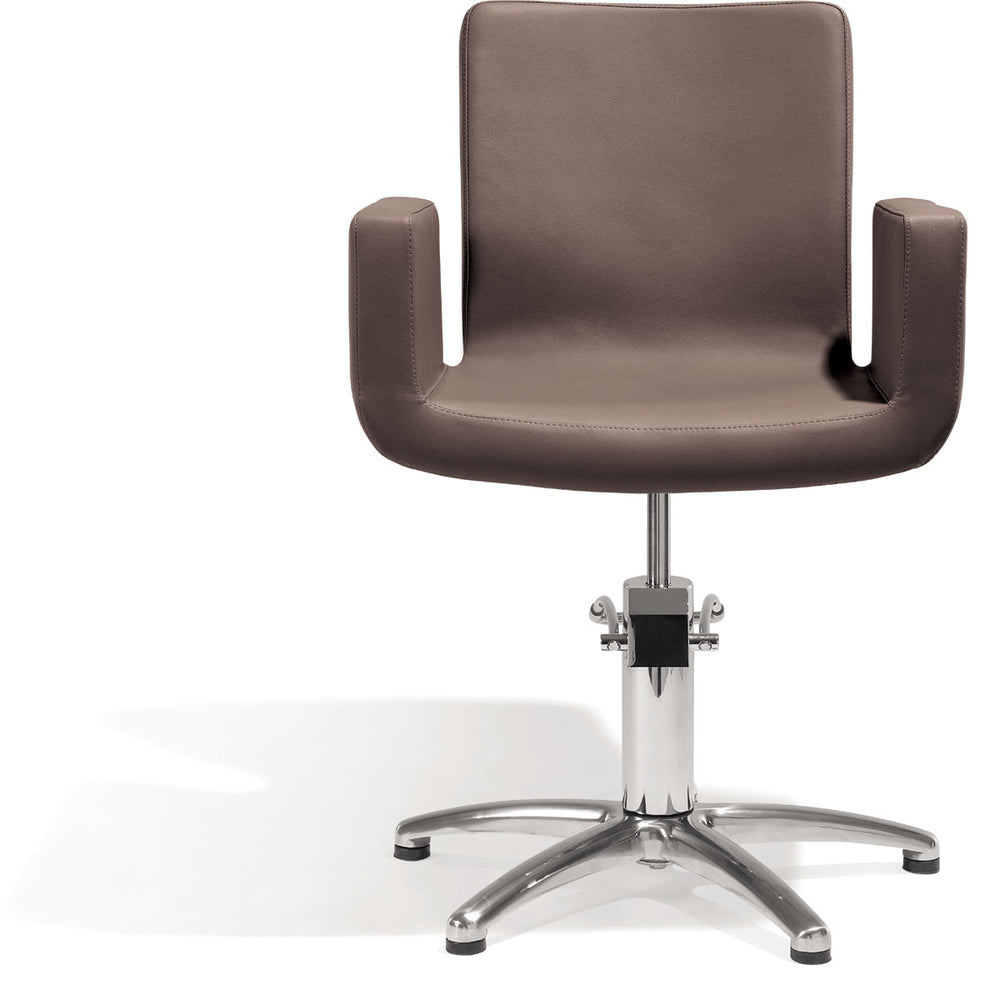 Sibel Attractio Friseurstuhl Braun mit 5 Stern Basis