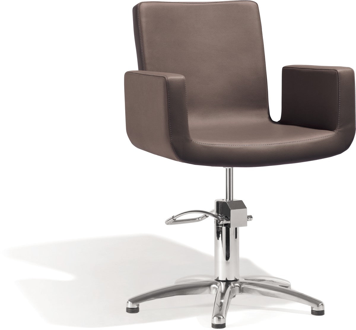 Sibel Attractio Friseurstuhl Braun mit 5 Stern Basis