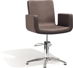 Sibel Attractio Friseurstuhl Braun mit 5 Stern Basis