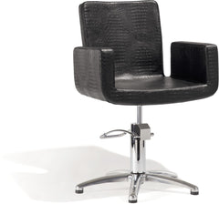 Sibel Attractio Friseurstuhl Kroco Schwarz mit 5 Stern Basis