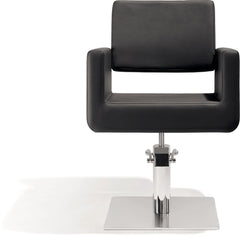 Sibel Felicitas Friseurstuhl Schwarz mit Quadratischer Basis