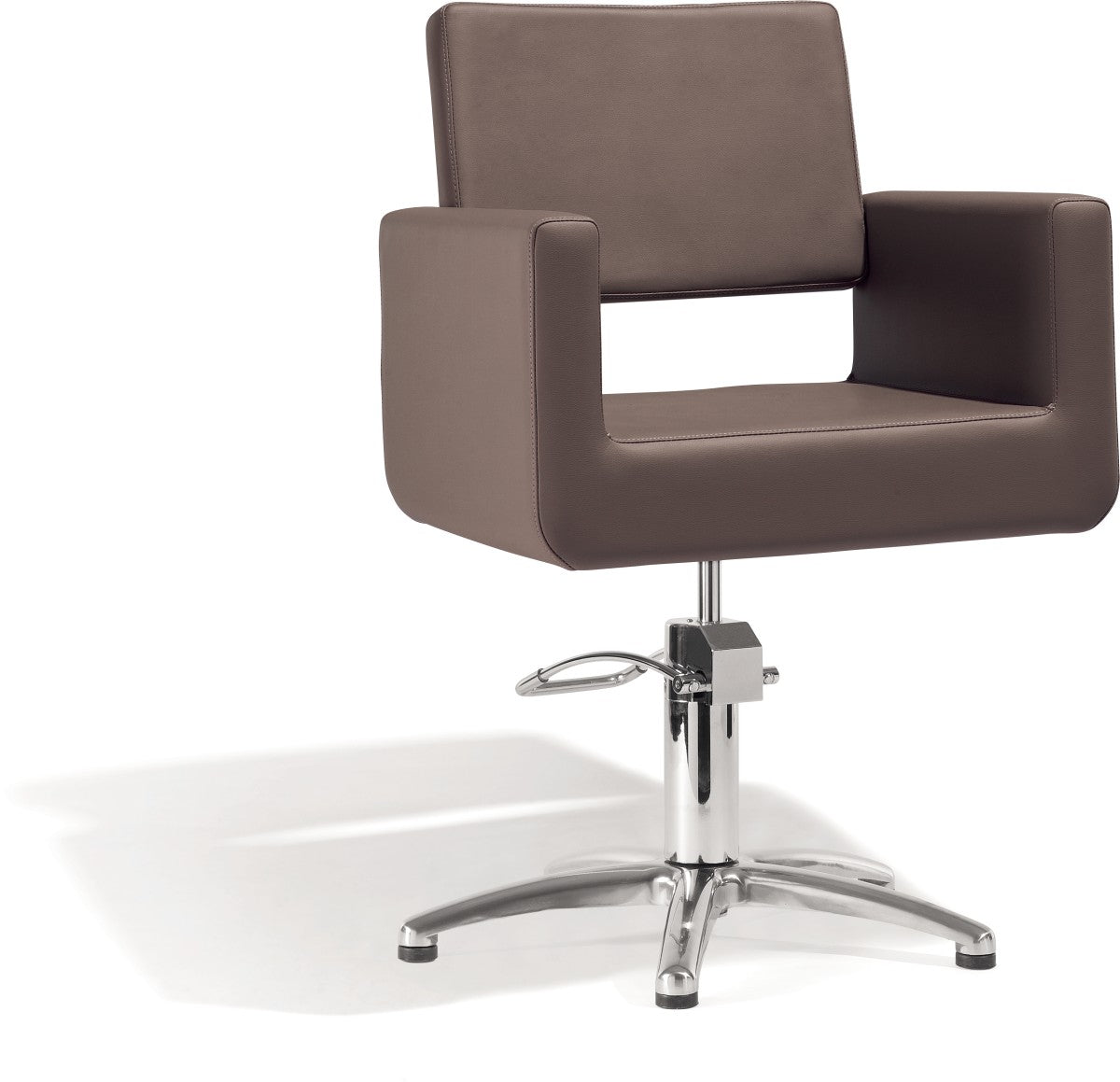 Sibel Felicitas Friseurstuhl Braun mit 5 Stern Basis