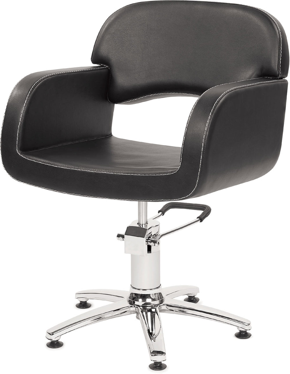 Original Best Buy Opera Friseurstuhl Schwarz mit 5 Stern Basis
