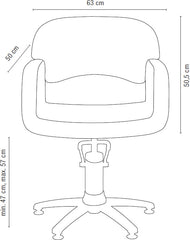 Original Best Buy Opera Friseurstuhl Schwarz mit 5 Stern Basis