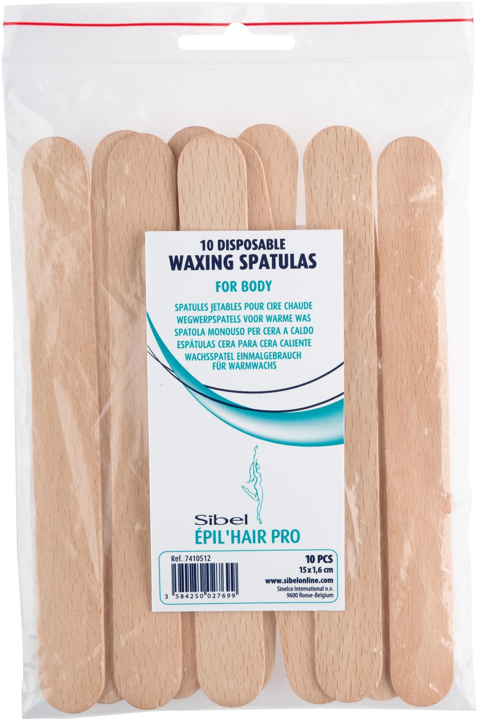 Sibel Èpilhair pro Einweg Holzspatel zum Auftragen von Warm und Heißwachs 15 cm
