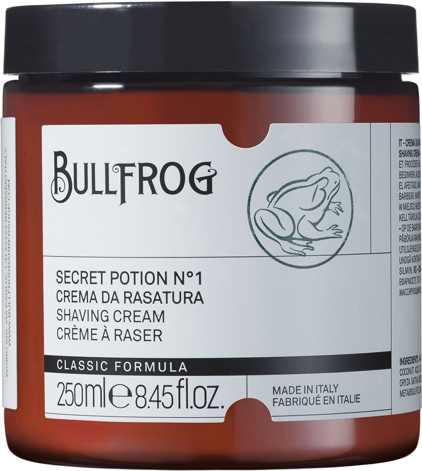 Bullfrog Shaving Cream Secret Potion N.1 Classic 250 ml