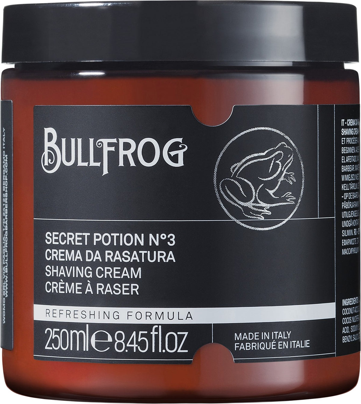 Bullfrog Shaving Cream Secret Potion N.3 Refreshing 250 ml