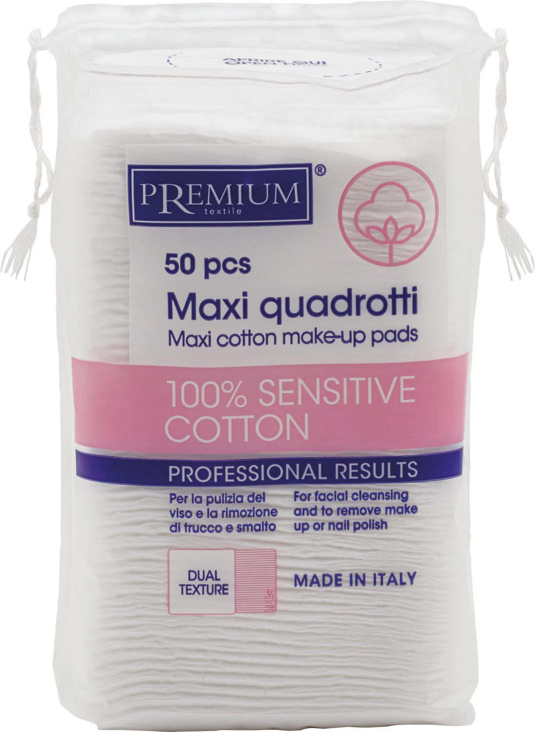 XanitaliaPro Maxi Quadrate Baumwoll Pads 50 Stück
