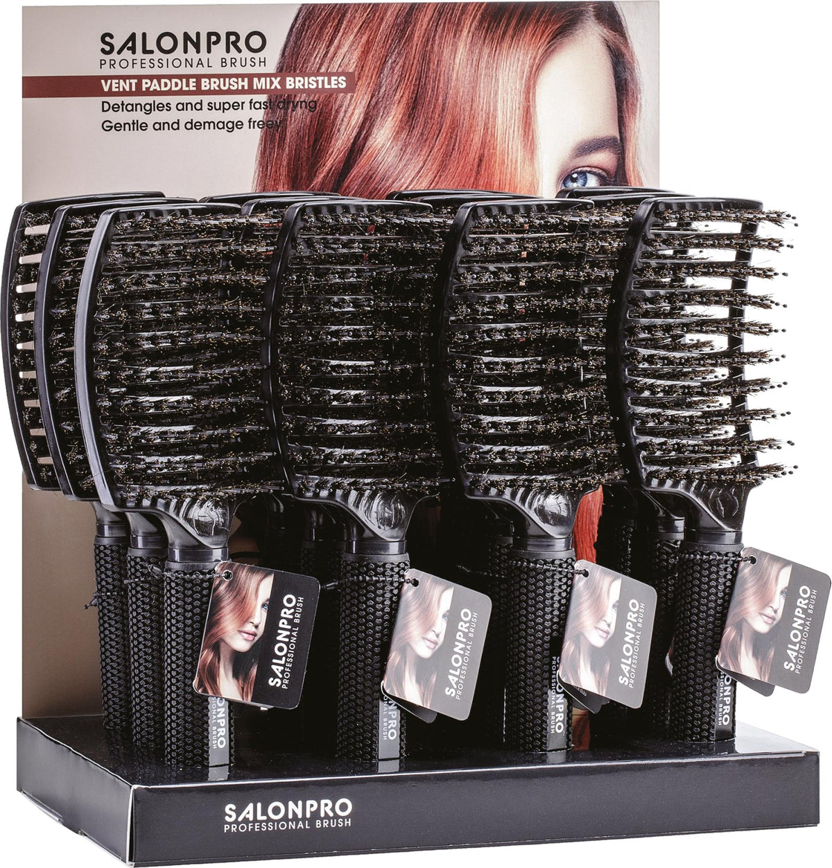 XanitaliaPro Salon Pro Vent Paddle Brush Mix