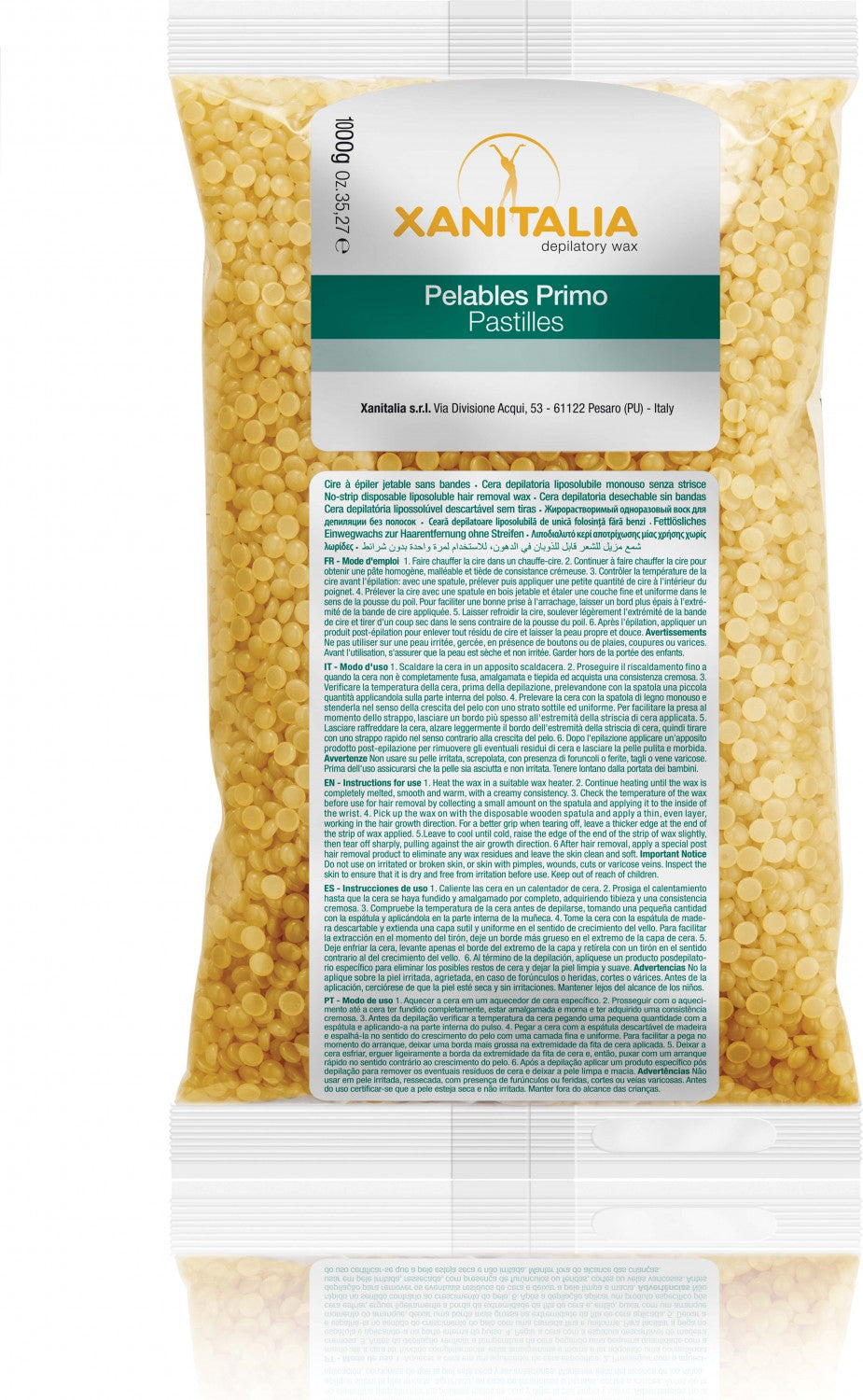 XanitaliaPro Brasilian System Wax Perlen Gelb 1000g