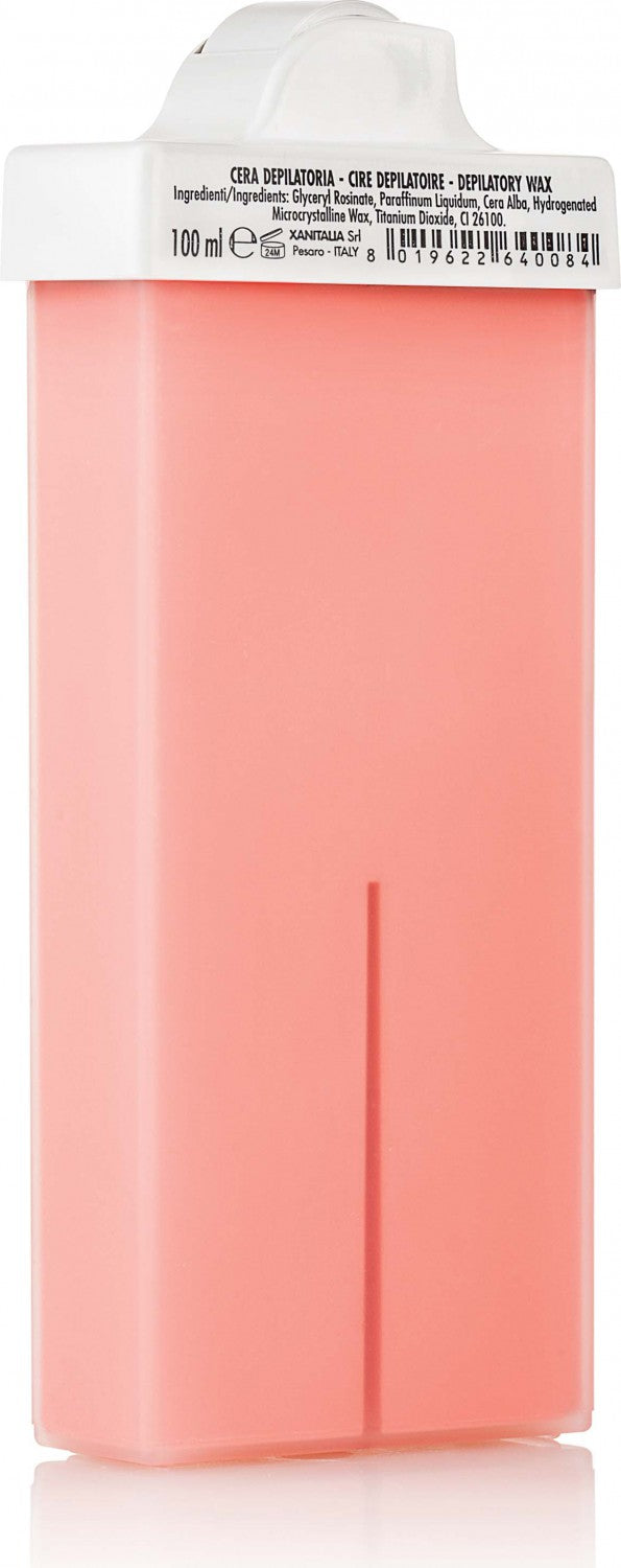 XanitaliaPro Fettlöslicher Enthaarungswachs Refill Wax Roll On 100 ml Titaniumrosa klein