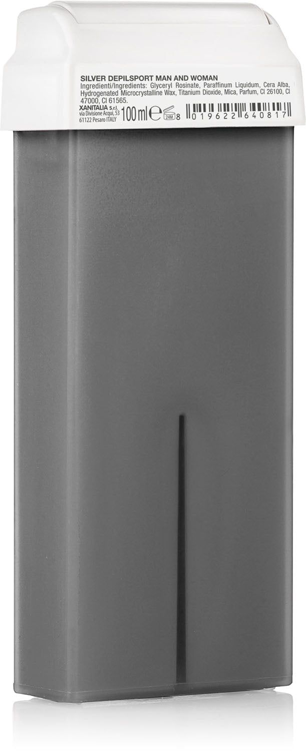 XanitaliaPro Fettlöslicher Enthaarungswachs Refill Roll On 100 ml Silber