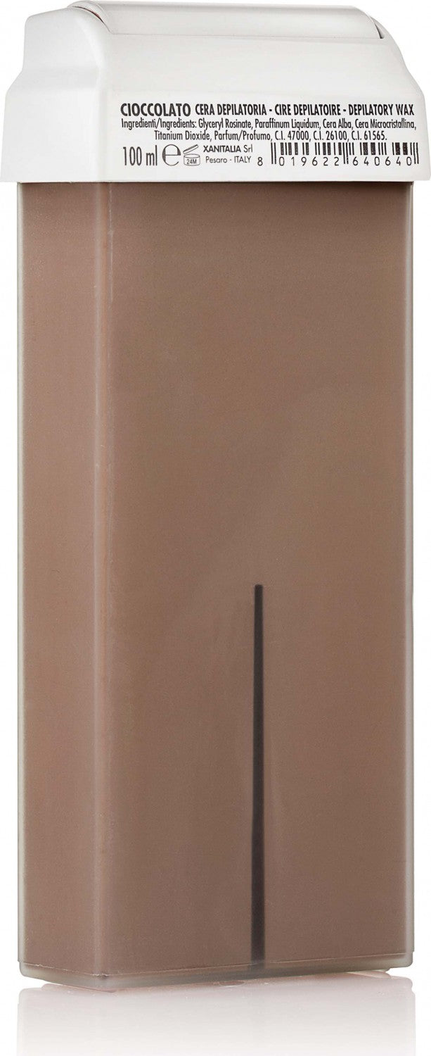 XanitaliaPro Fettlöslicher Enthaarungswachs Refill Wax Roll On 100 ml Schokolade