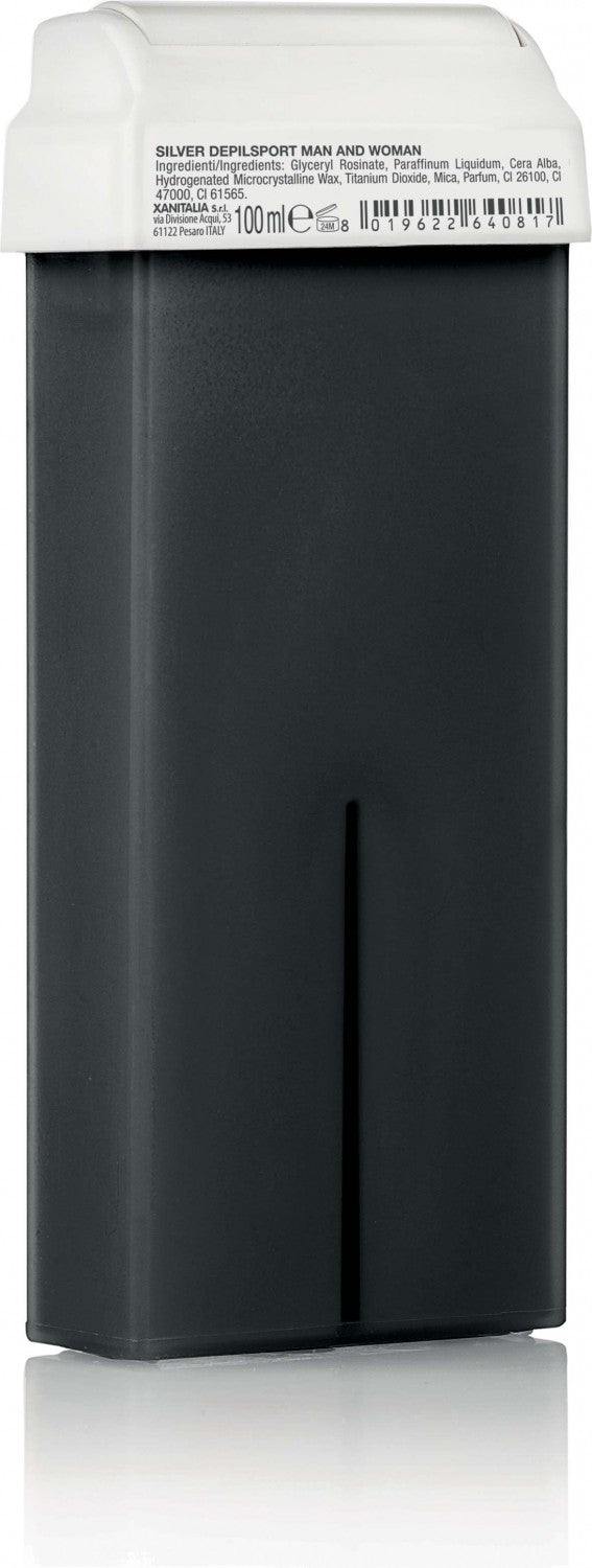 XanitaliaPro Fettlöslicher Enthaarungswachs Refill Wax Roll On 100 ml schwarz