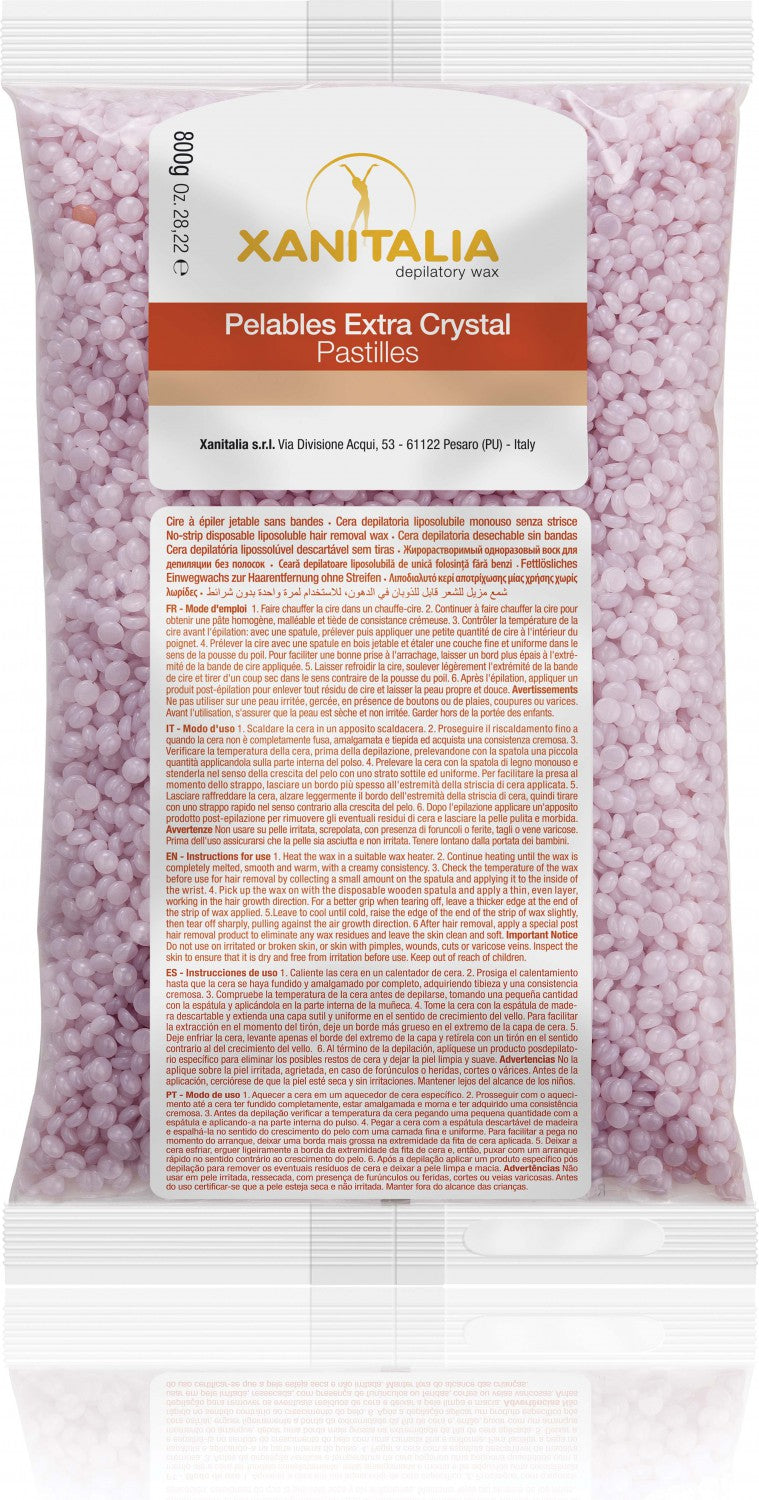XanitaliaPro Film Wax Pelables Extra Crystal Brasilian System Mauve Jasmine 800 g